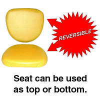 UF8305   Seat Bottom---Yellow---Wood Back
